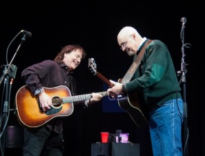 John Batdorf, left, and James Lee Stanley will be heard performing in a live broadcast on Saturday.