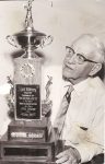 historical soceity Jack Norworth with Little League Trophy