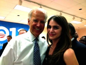Conn with Vice President Joe Biden at his first campaign rally in Florida of the 2012 cycle, in Hollywood, Fla., in March.Photo was taken after Conn delivered the field pitch for Biden.