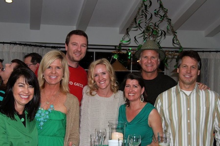 Guests at a St. Patrick’s Day party for Friendship Shelter held at John and Lisa Mansour's home in Three Arch Bay. 