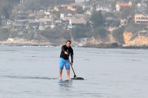 SUP Co. employee Eric Gittil skips out for a quick paddle during this week’s glassy conditions. Photo by Edgar Obrand
