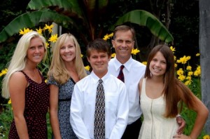 Marc Pitz, second from right, with his children, from left, Taylor, Julie, Mason and Makenna.