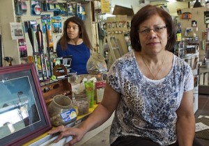 Widow Jennifer Piper and daughter Dana, oversee the closing sale of Laguna Auto Parts.