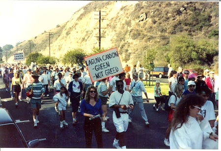 The Nov. 11, 1989 protest rally to halt development in Laguna Canyon.
