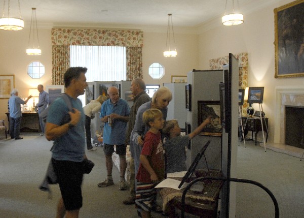 Some of the church’s art collection on display for Artwalk patrons.