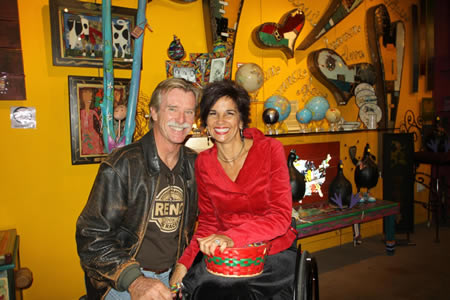 Valinda Martin with her partner Myles Elsing in the Laguna shop.