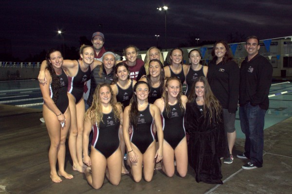             The girls’ water polo team is already setting records. 