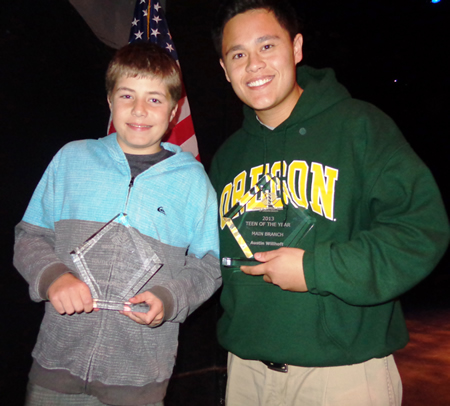Xochitl Javier, Miles Riehle and Austin Willhoft, earned the Boys and Girls Club top annual awards.