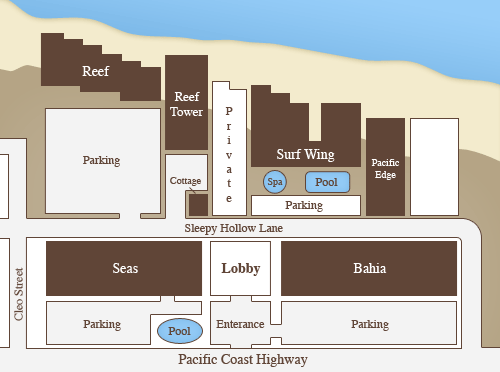 A map of the Vacation Village properties