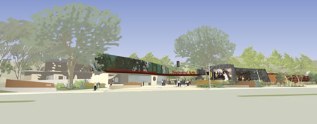 Proposed new facade to the  festival grounds.