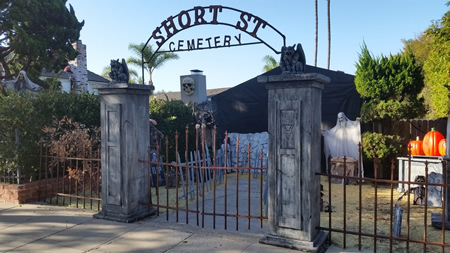 Steve McIntosh redirects his creativity to summon a Short Street Cemetery, open through Oct. 31. Photo by Jody Tiongco 