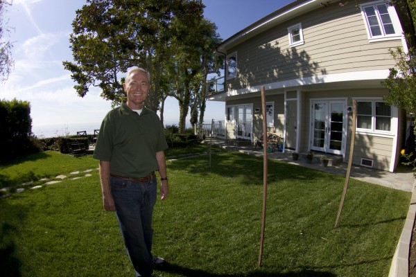 Doug Cortez in 2011 when stakes were placed in his yard to illustrate the easement dispute over one of four pathway sin Temple Hills.
