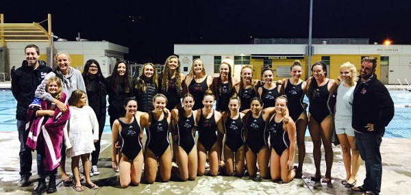 Laguna finished off Orange Lutheran with a 9-6 win  at the foothill Fall fling Sunday night at the foothill pool. The "Fling" is the last major pre-season tournament before the launch of the 2016 regular season, featured all the top teams in Southern California. Joining the squad to celebrate were alumni Makenzie Fischer and Mackenzie Baldridge.