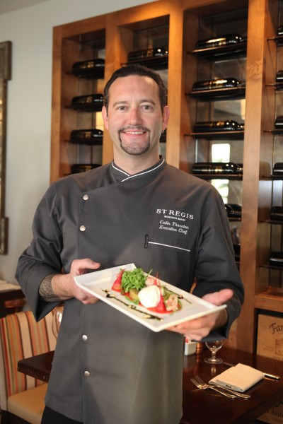 A St. Regis chef shows off the type of fare guests should expect at the jazz fest.