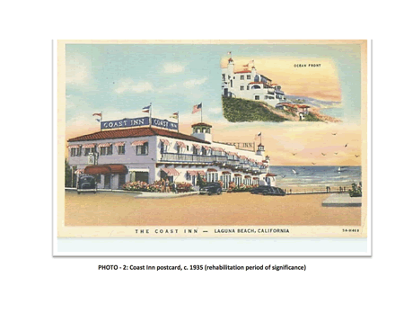 A historic postcard depicting the Coast Inn.Photo courtesy of Marshall Ininns,