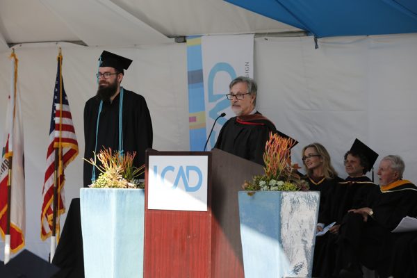 Jonathan Burke, president of Laguna College of Art and Design, sends off the class of 2016.