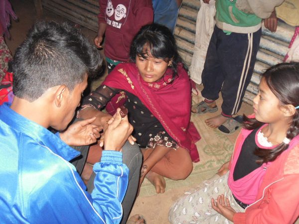 A child bride in quake-hit Nepal.