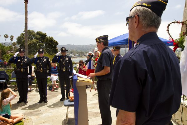 A trio of events mark the Memorial Day holiday: the Exchange Club’s 7-10 a.m. al fresco breakfast at Picnic Beach in Heisler Park, an 11 a.m. ceremony at the park’s Monument Point (pictured), and a 12:30 p.m. Laguna Concert Band performance on Main Beach. Photo by Jim Selkin.