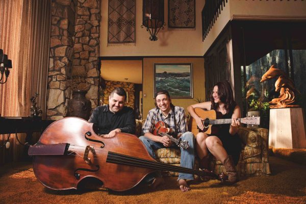 Local favorite Salty Suites bluegrass trio performs 2-4 p.m. on the Festival of Art grounds, free with admission. From left, Chuck Hailes on bass, Scott Gates on mandolin and vocals, and Chelsea Williams on guitar and vocals.