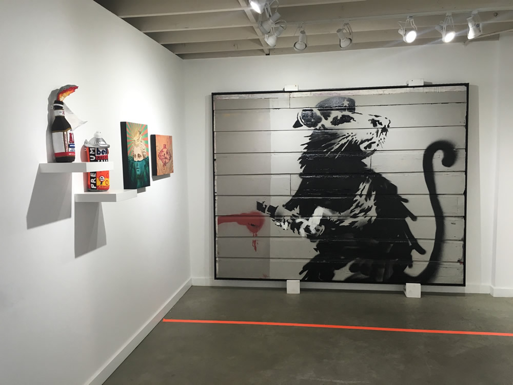 Banksy’s “High Street Rat” is included in the “Pageant of the Vandals” exhibit. Photo courtesy of ArtistS Republic 