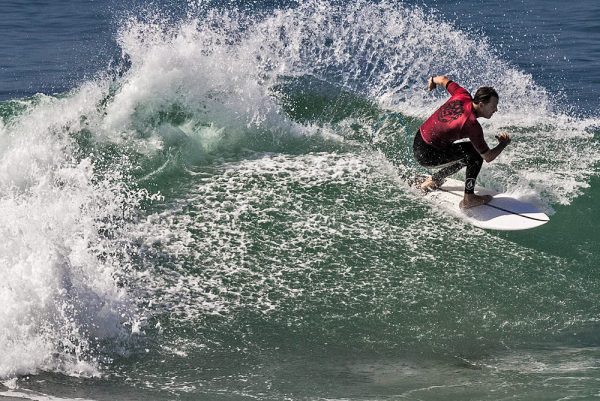 Jason Steris competes in the Brooks Street Surfing Classic, begun in 1955 and the oldest continuing surf contest in the world.  Photos by Mitch Ridder