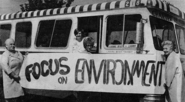 A 1969 era image of AAUW activists in Laguna Beach.