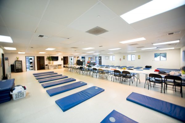 Inside the ASL, the city-owned overnight homeless shelter in Laguna Canyon.