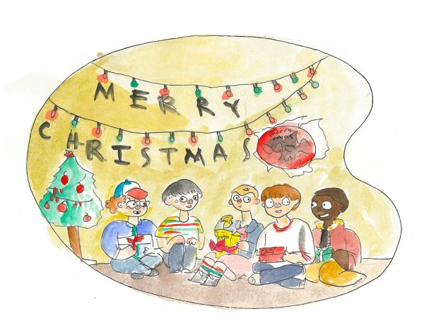  “A Stranger Things Christmas,” by artist Maggie Zegawitz, 13, is an example from the show. 