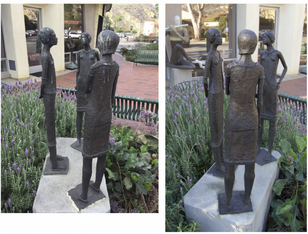 Sculptures on Ocean Avenue attract unwanted admirers and are in need of maintenance. 
