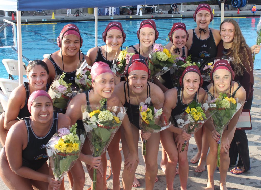 The winning Breakers water polo team.