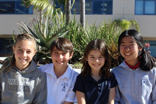 The school’s top math team, from left, Kendall Memoly, Calvin Howard, Nora Nickolov, and Anne Chian will test their smarts in Geneva.   
