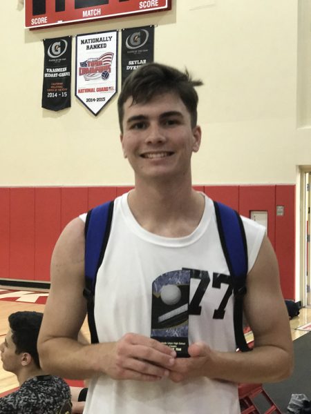 Barry Greenough was selected to the 13-player All-Tournament squad at Redondo with 14 net blocks and 20 kills for the weekend effort. Greenough will continue his career next year at Erskine in the Division 1 Conference Carolinas. Photo courtesy of Laguna Volleyball.     