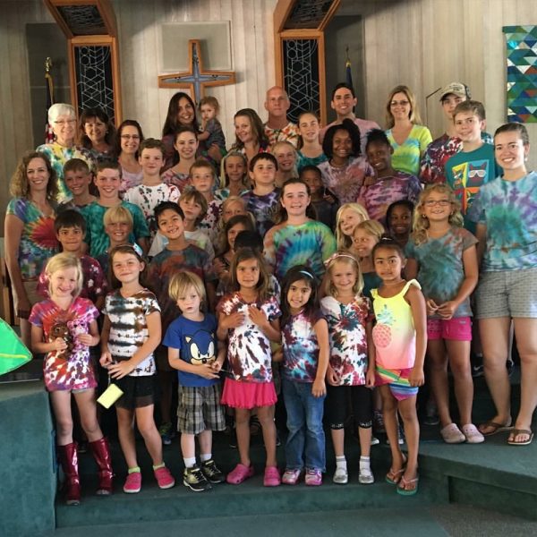 Children who took part in the Methodist Church vacation Bible school earlier.