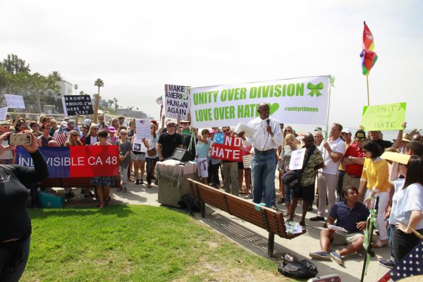 Samuel J. Vance, a representative of Orange County Racial Justice Collaborative, discusses the history of the racial issues represented by the weekend protests in Laguna Beach.