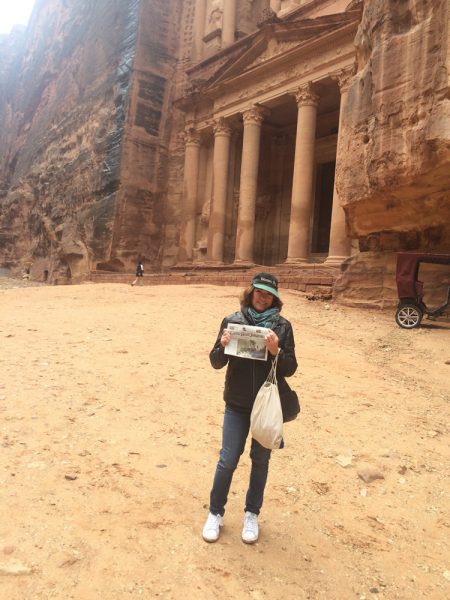 Amy Altieri visits Petra, Jordan, filming location of “Indiana Jones and the Last Crusade.”