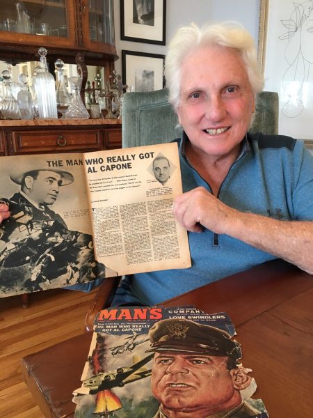Laguna Beach resident Marty Dolan with an old clipping about gangster Al Capone. He’s written an article about the arrest in an accounting industry publication.