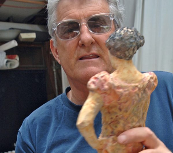 The artist Richard White in the Saddleback ceramic studio.