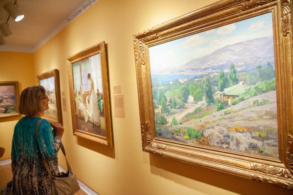 : Visitors wandered the museum’s halls, appreciating the work of Laguna’s founding artists during the museum’s centennial celebration.
