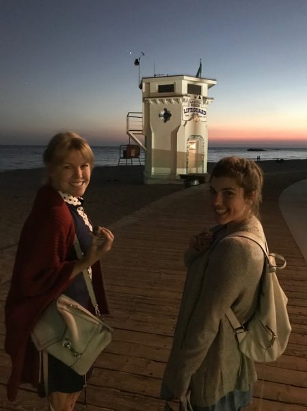 : Lisa and Chloe Mansour sprinkle kindness rocks at Main Beach